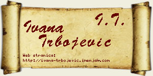 Ivana Trbojević vizit kartica